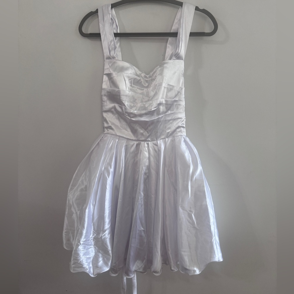 White Short Wedding Prom Occasion Dress Sz 2